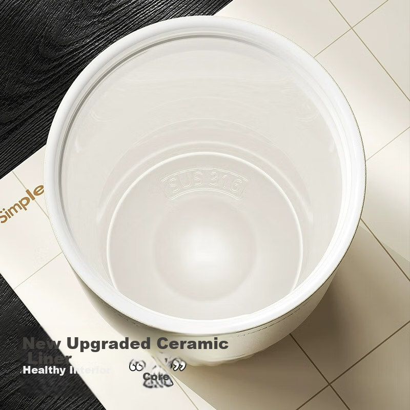 Vanow Straw Insulated Mug with Ceramic Inner Liner, Large Capacity Coffee Water...