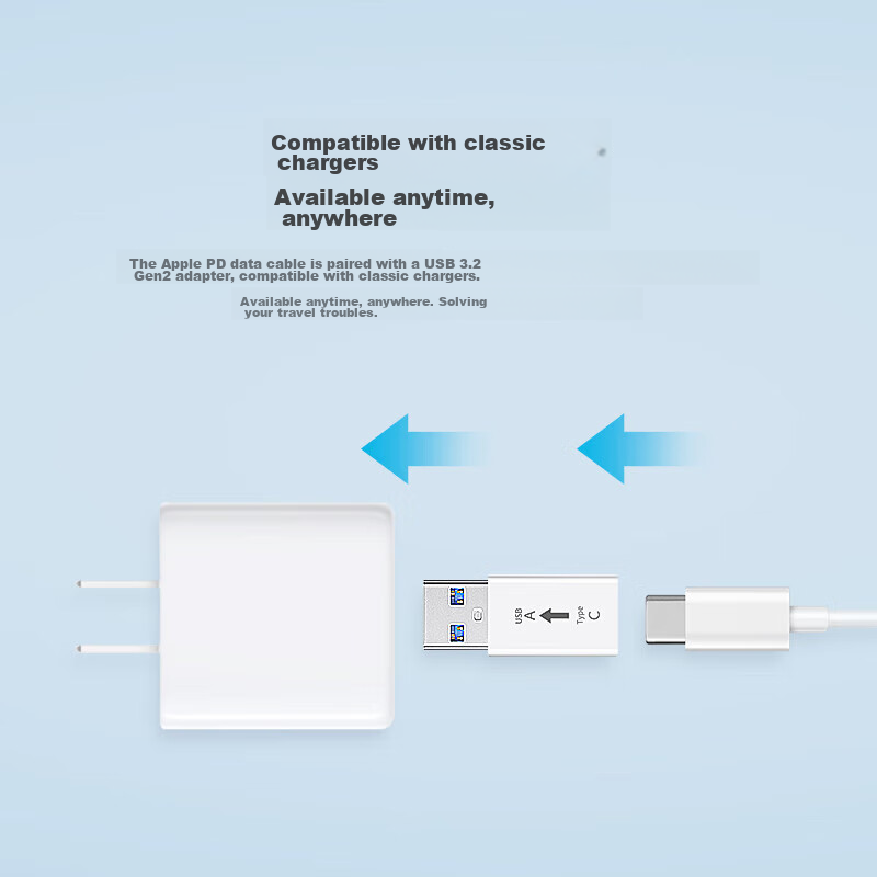 Snowkids USB to Type-C Adapter, OTG Apple Data Cable Converter, IPhone 16 Pro Ma...