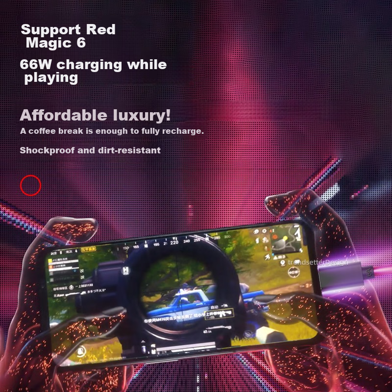 Trendsetter Compatible with Nubia Red Magic Data Cable, 6A Fast Charging, for Z5...