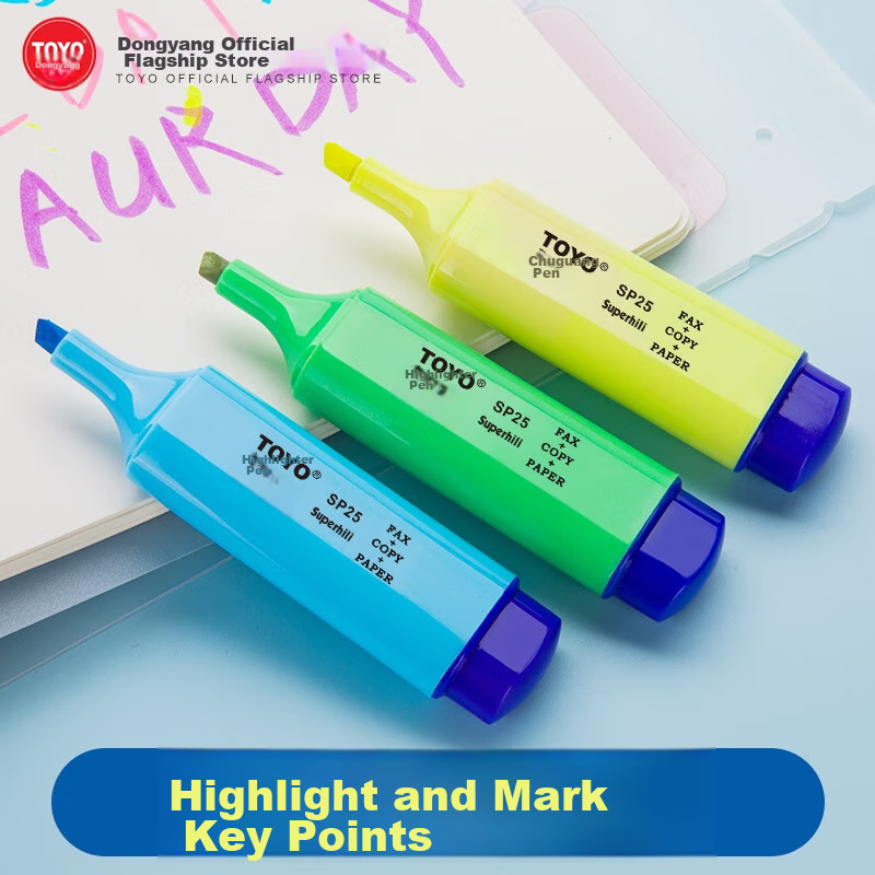 TOYO SP25 Unscented Yellow, Blue, Green, Red, Orange, Purple, Pink Diagonal Tip...