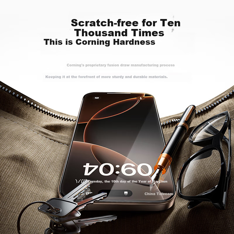 W&P Corning Glass iPhone 16 Tempered Glass Privacy Screen Protector Full Coverag...