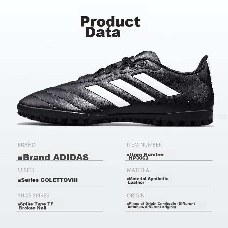 Adidas Soccer Shoes for Men, Turf Cleats TF, Non-Slip Training Shoes for Artific...