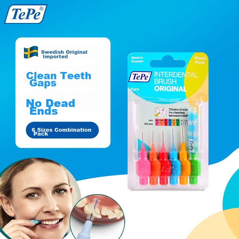 Tepe Swedish Imported Interdental Brush, Orthodontic Appliance Floss Pick, Type...