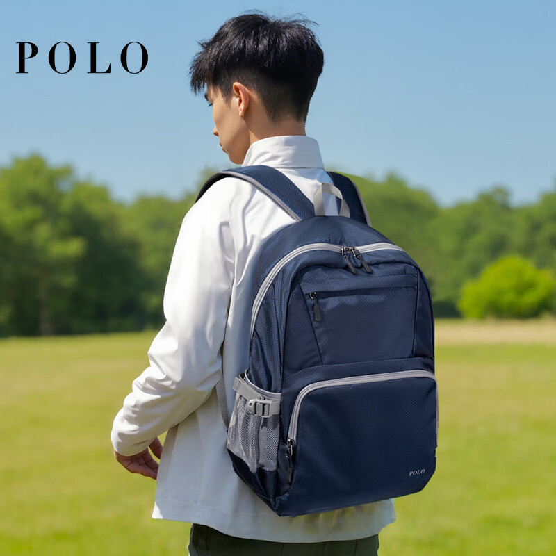 POLO Foldable Backpack for Men, Outdoor Travel Backpack, 15.6-Inch Lightweight S...