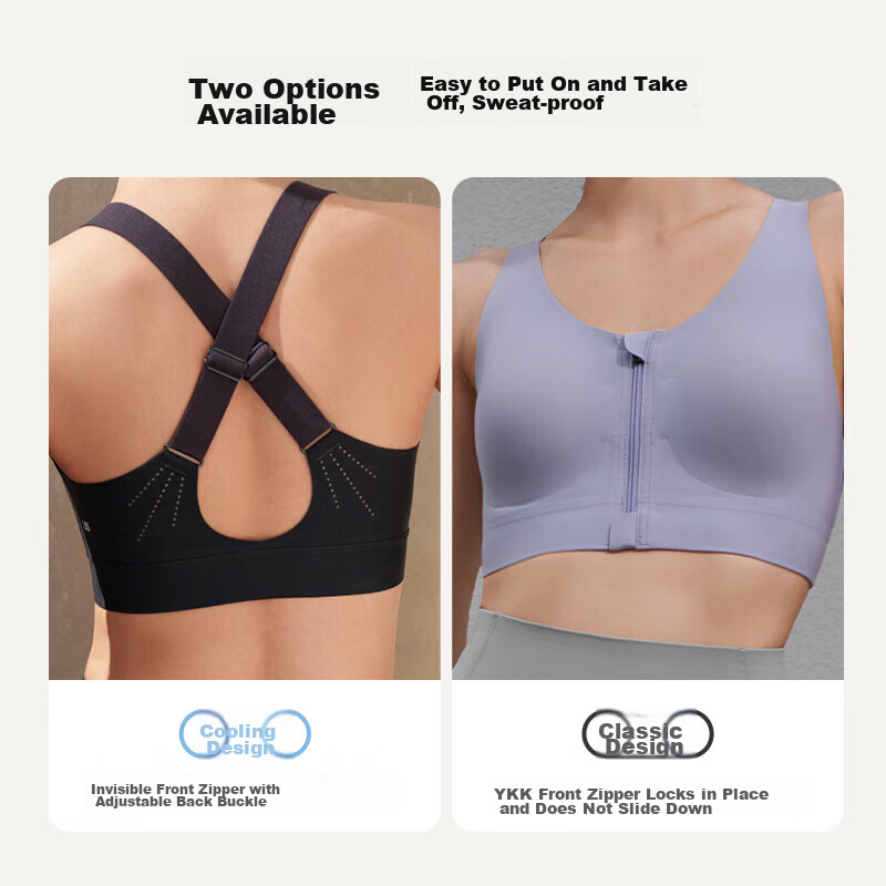 Ubras High-Intensity Sports Bra, Women's Underwear, Wireless, Beautiful Back Bra...