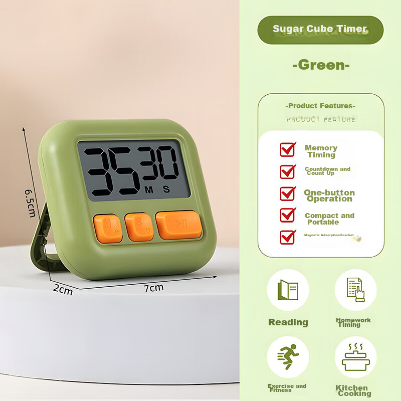 TaTanice Electronic Visual Timer, Student Time Management Tool, Small Gift for F...