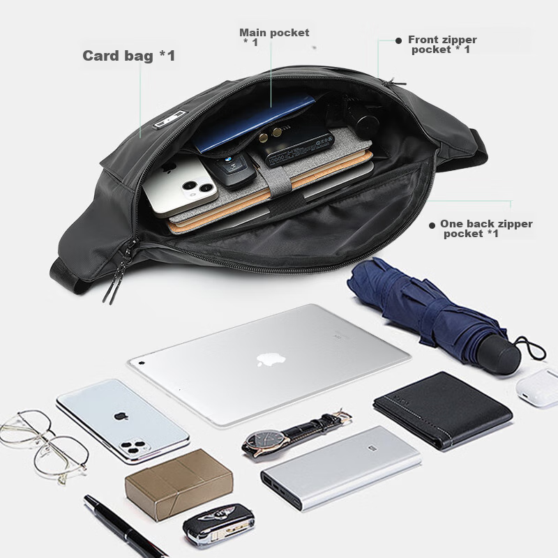 VICTORIATOURIST Crossbody Bag, Men's Chest Bag, Large Capacity Messenger Bag, Sp...