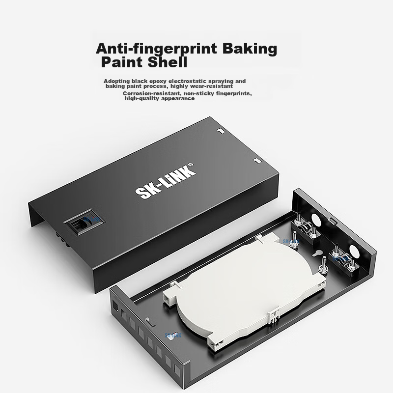 SK-LINK Desktop Fiber Optic Terminal Box, 4-Port 4-Core Single-Mode FC Fully-Con...