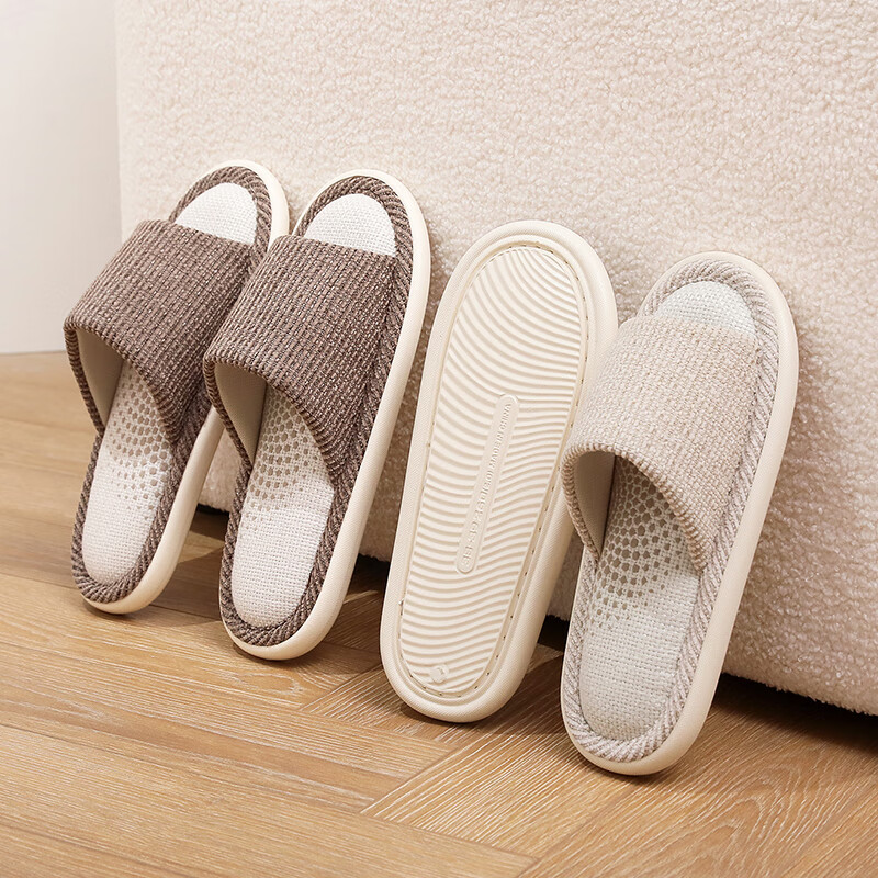 XGGC Four-Season Slippers for Men, Spring And Autumn Indoor Home Use, Mugwort So...