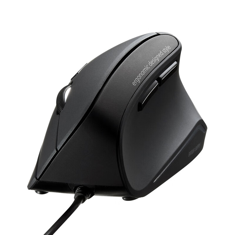 SANWA SUPPLY Wired Silent Office Mouse with Ergonomic Vertical Grip, Gaming for...