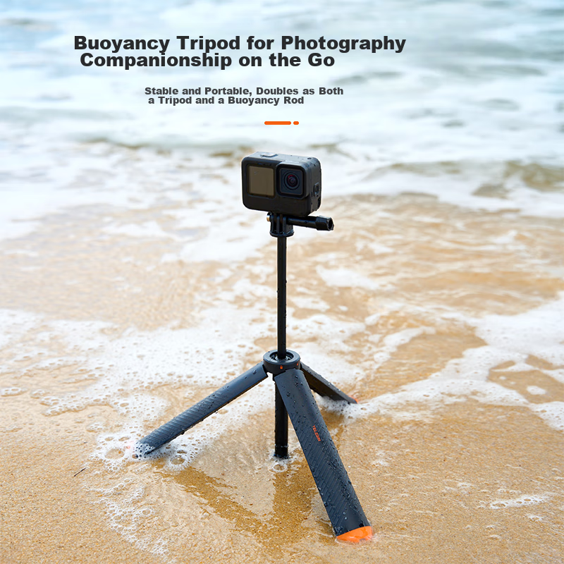 TELESIN Action Camera Buoyancy Rod Tripod, Compatible with DJI Action 5 Pro 4, F...