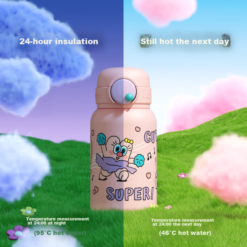 UOOHA Insulated Water Bottle, Large Capacity, with Lid, Blind Box Cup, Straw Cup...