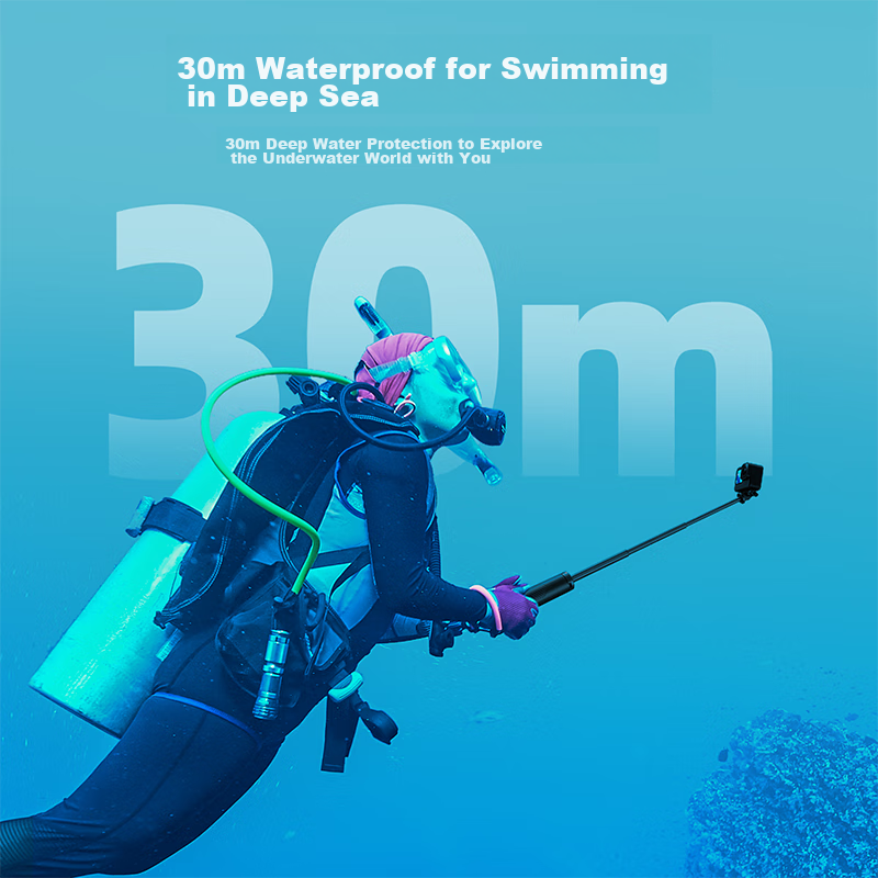 TELESIN Action Camera Buoyancy Rod Tripod, Compatible with DJI Action 5 Pro 4, F...