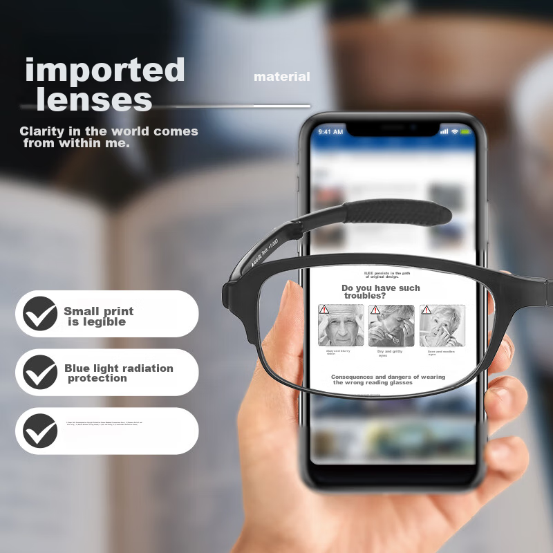 ZIPPO American Ultra-Light Foldable Portable Reading Glasses, Imported Materials...