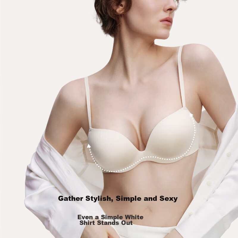 Ubras Yushuoxin Same Style Push-Up Seamless Sexy Wireless Bra Women's Underwear,...