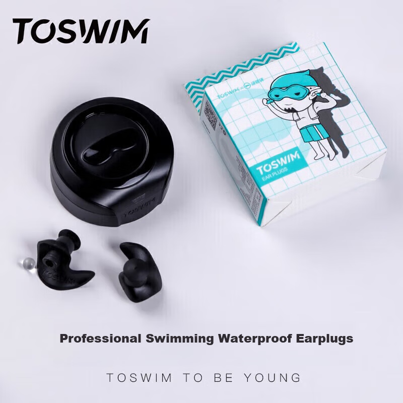 TOSWIM Professional Swimming Earplugs, Soft And Comfortable, Medium Waterproof,...