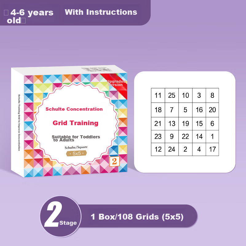 TURN SUPER Shuerte Grid Cards for 3-12 Year Old Primary And Secondary School Stu...