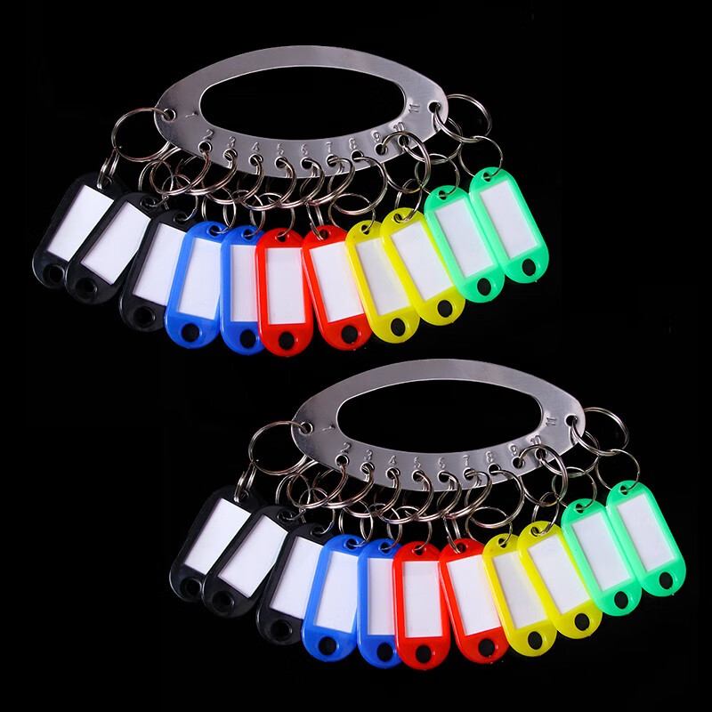 TaTanice (Two-Pack) Key Ring, Key Chain with Marker, Dormitory Key Management St...