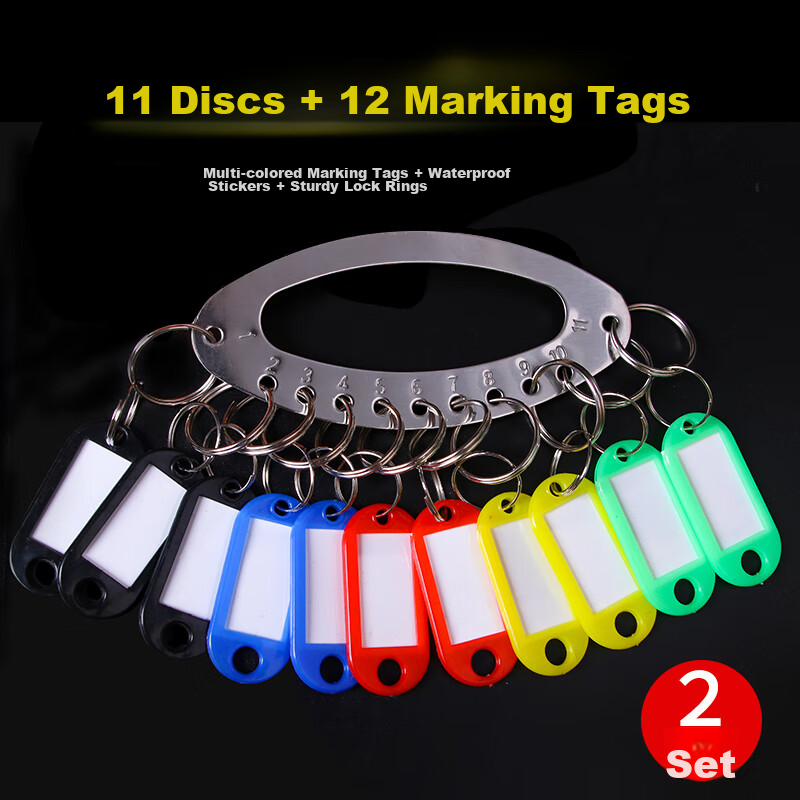 TaTanice (Two-Pack) Key Ring, Key Chain with Marker, Dormitory Key Management St...