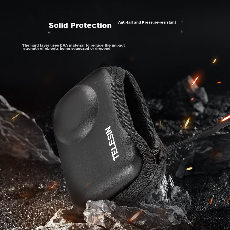 TELESIN Compatible with DJI Action 3, 4, 5 Pro Storage Case, Body Protection Cas...