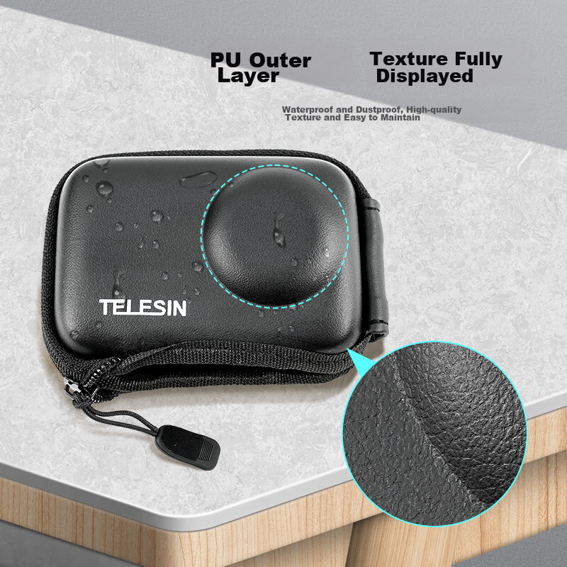 TELESIN Compatible with DJI Action 3, 4, 5 Pro Storage Case, Body Protection Cas...