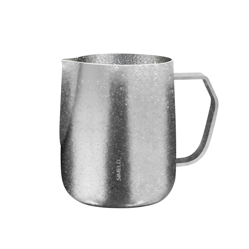 SIMELO Pure Titanium Coffee Latte Art Pitcher with Pointed Spout Milk Frothing C...