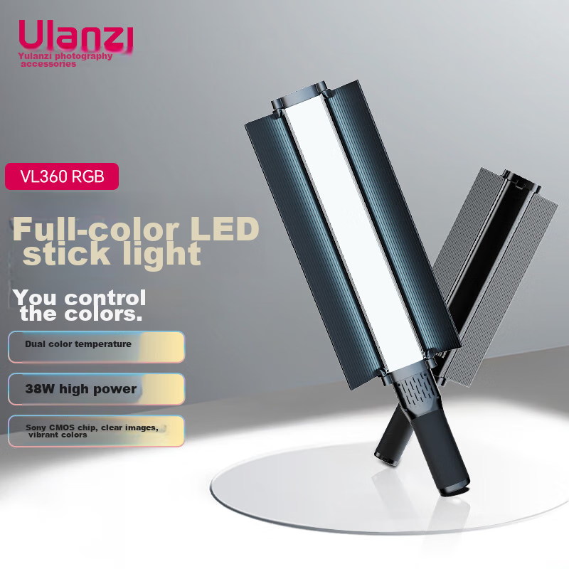Ulanzi VL360 RGB Handheld Light Stick, Full-Color LED Fill Light, 38W Ultra-Brig...