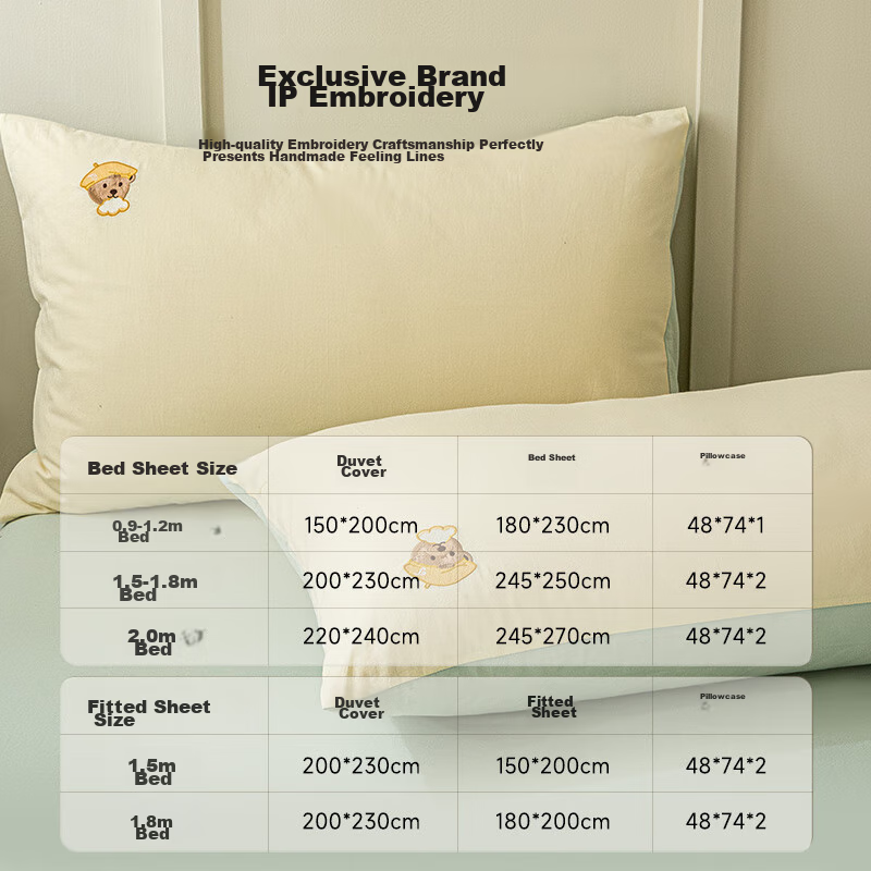 TEENIE WEENIE Autumn And Winter Bedding Set, 100% Pure Cotton, Includes Fitted S...