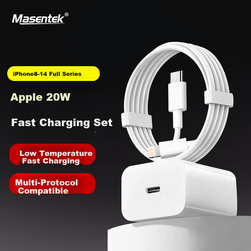 Masentek Apple Charger PD20W Fast Charging Kit 30W Data Cable for iPhone 14 Pro...