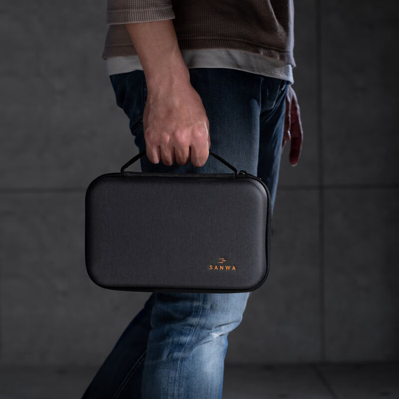 SANWA SUPPLY Travel Portable Hard Shell Data Cable Power Bank Storage Bag Digita...