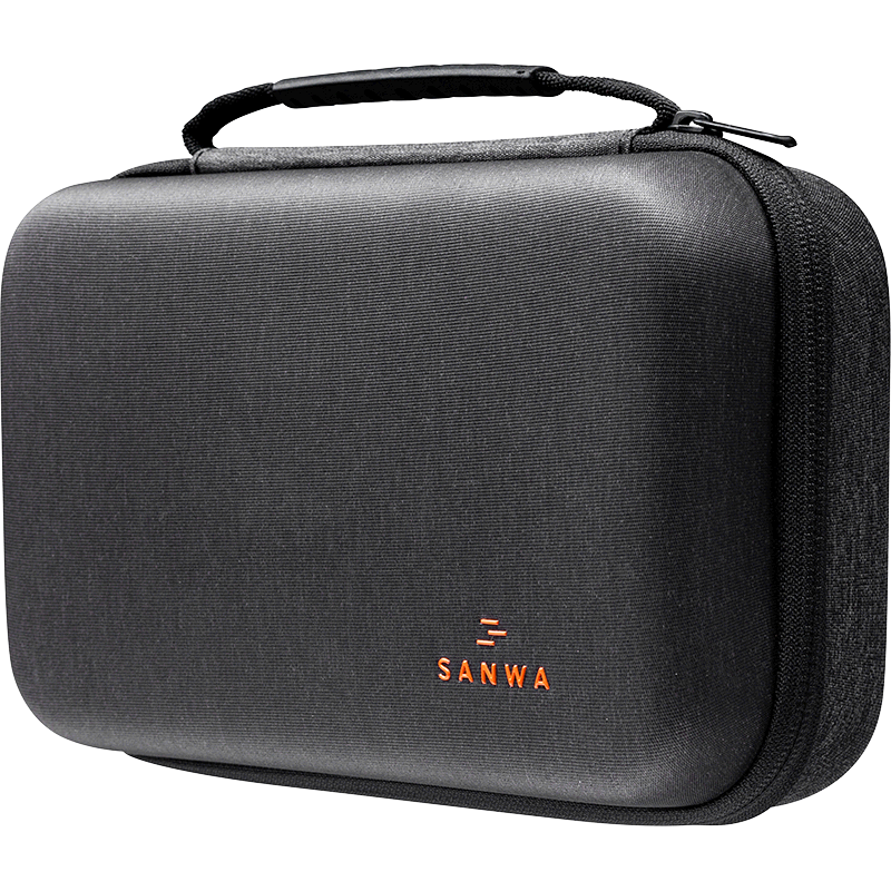 SANWA SUPPLY Travel Portable Hard Shell Data Cable Power Bank Storage Bag Digita...