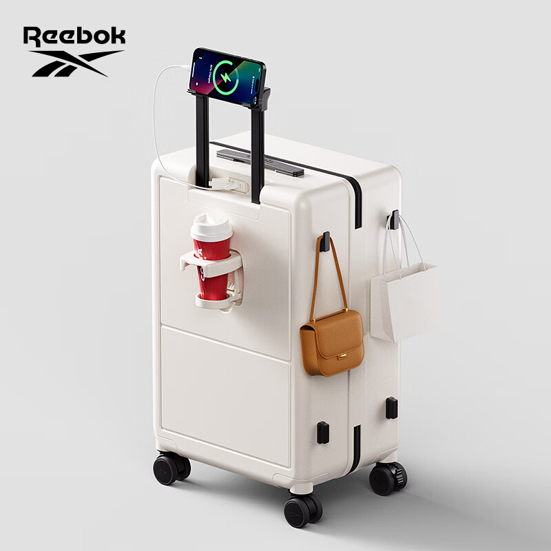 Reebok PC Rolling Luggage Suitcase Multi-functional Large Capacity Travel Passwo...