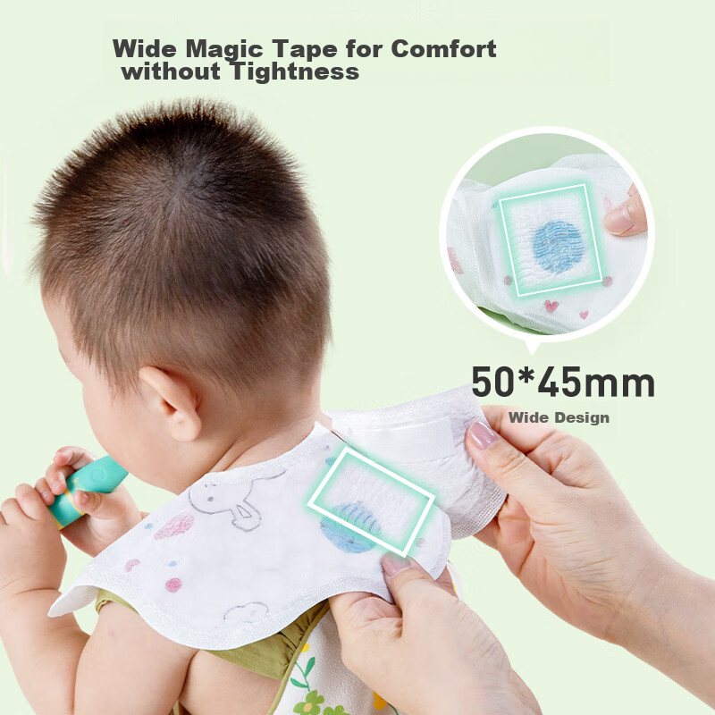 Ankexin Disposable Baby Bibs [20 Pieces], Rotatable Infant Washless Bib, Individ...