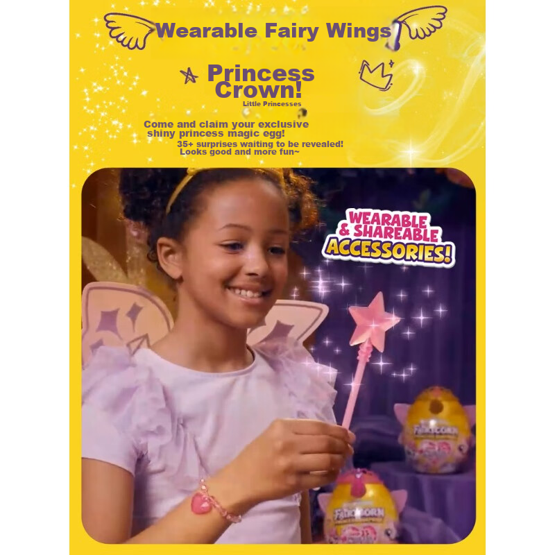 ZURU Cloud Wave Unicorn Magic Egg Crown Princess Fairy Blind Box, Girls' Toy Gif...