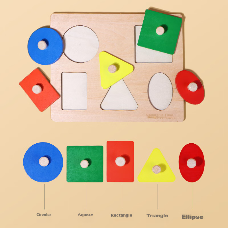 TaTanice Montessori Early Education Toy, Children's Shape Matching Board, Puzzle...