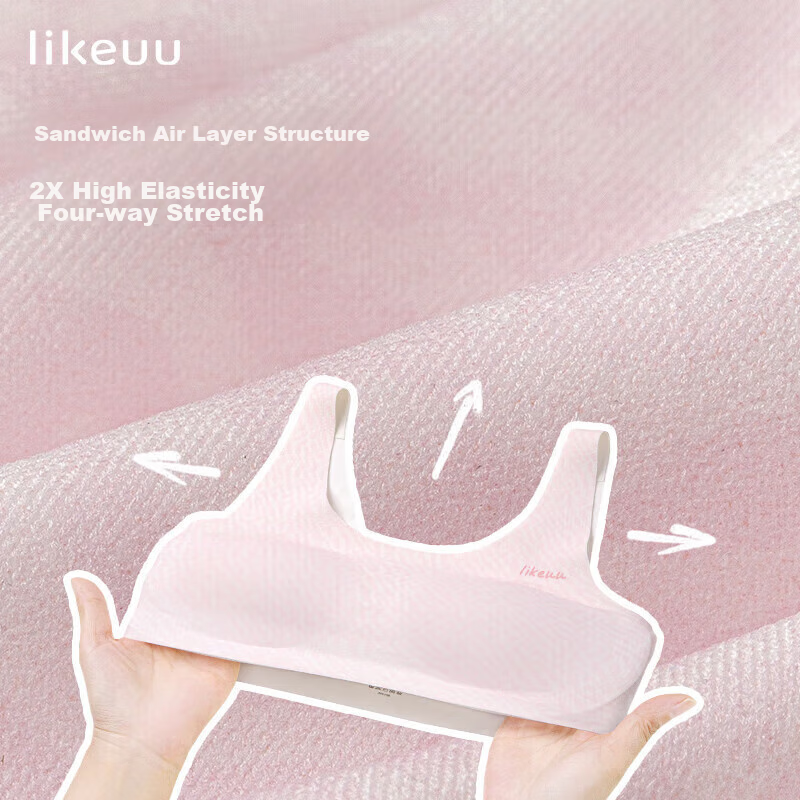 Ubras Back-To Season, Girls' Bra, One-Size Underwear, for Developing Girls, Ligh...