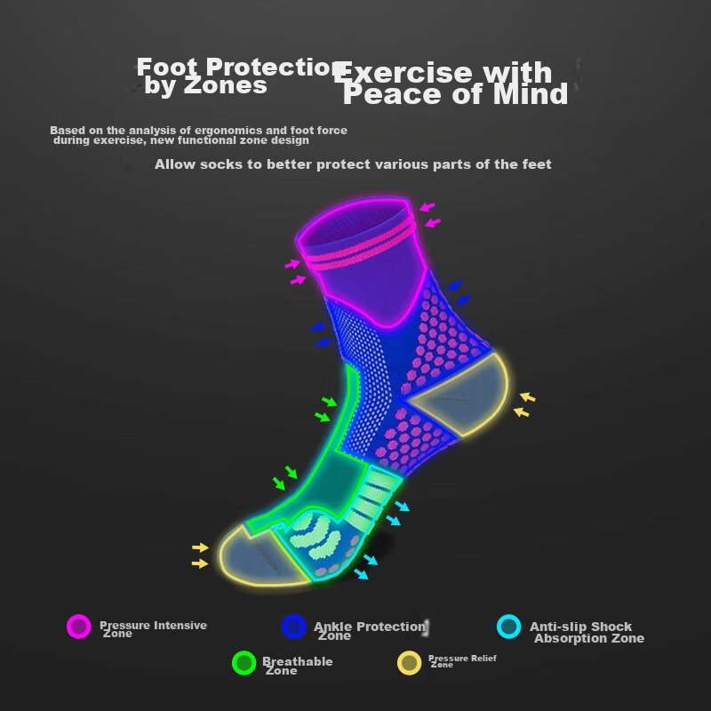 TFO Outdoor Socks, Comfortable Breathable Functional Socks, Sports Hiking Mounta...