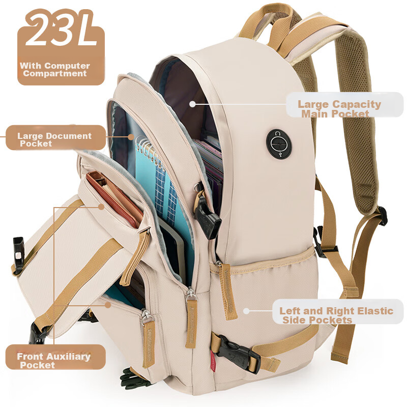 UNIVERSITY OF CAMBRIDGE Backpack for Female Middle School Students, Fashionable...