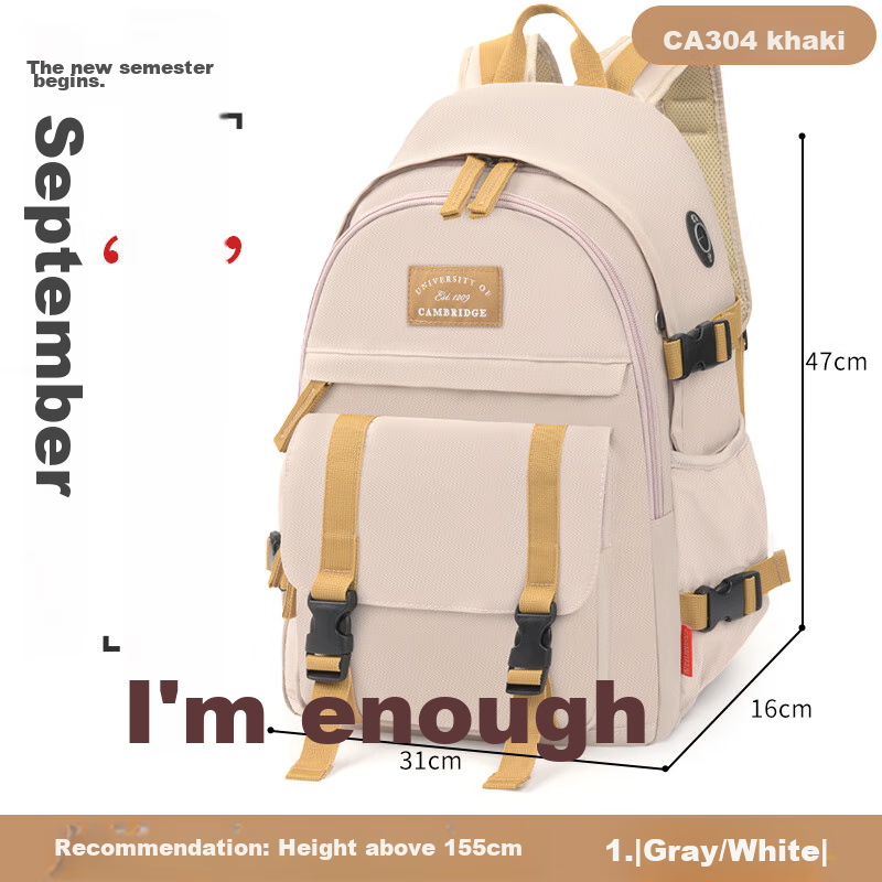 UNIVERSITY OF CAMBRIDGE Backpack for Female Middle School Students, Fashionable...