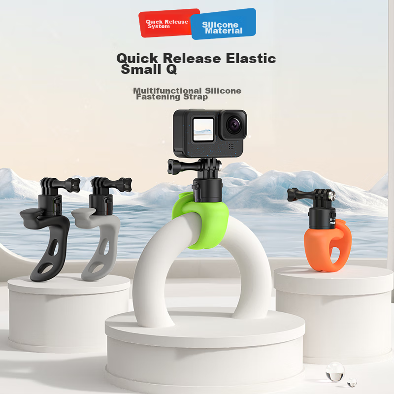 TELESIN Quick-Release Elastic Handle Clamp for DJI Action 4/5 Pro, Flexible Brac...