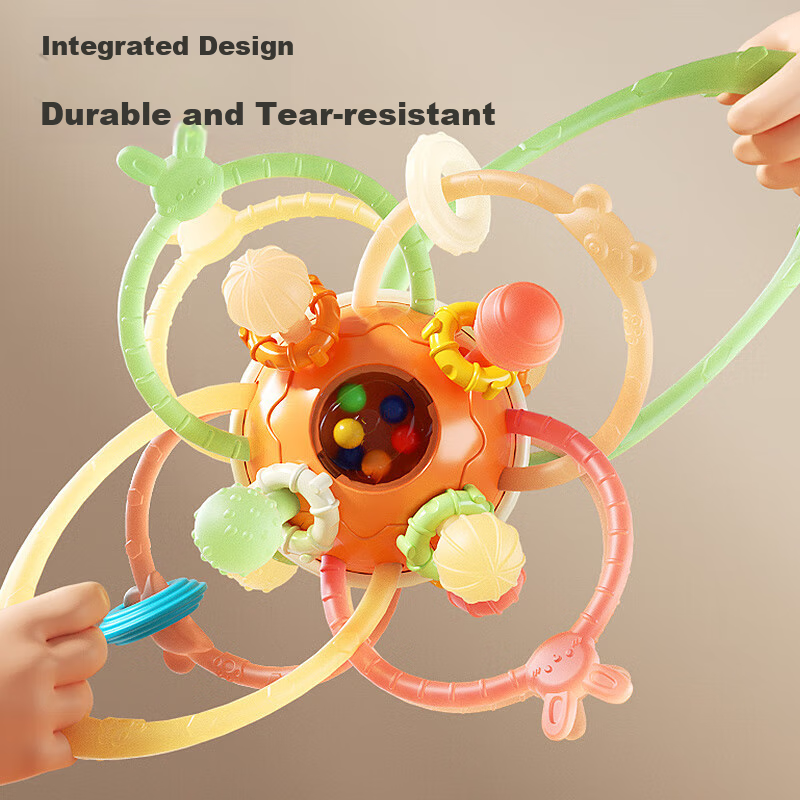 Aibeilu Manhattan Hand Grasping Ball Teether Baby Oral Stage 0-3-6 Months Edible...