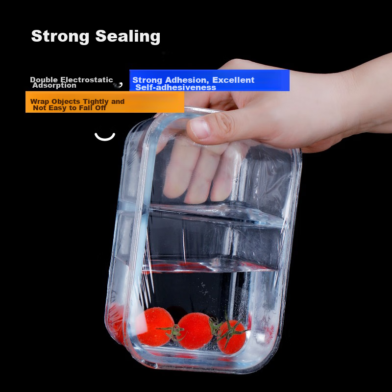 SHUANG YU Disposable Cling Film Large Roll [PE Material, 300 Meters * 25cm], Mic...