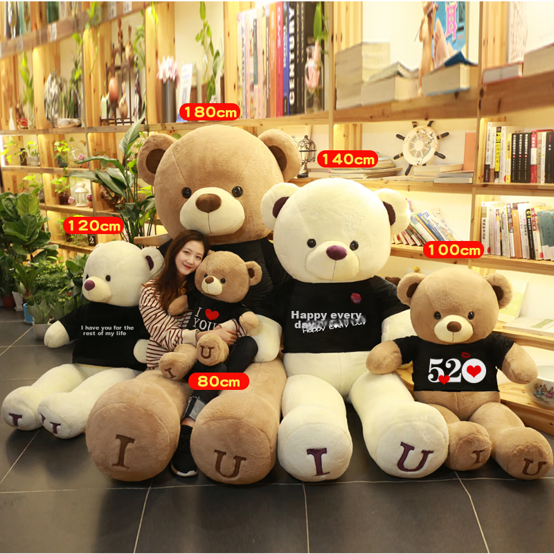 Aishang Bear Plush Toy, Oversized Bear Doll, Teddy Bear, Stuffed Animal, Girl's...