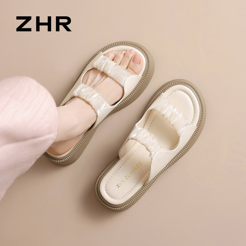 ZHR Women's Slippers, Summer Thick-Soled, Chanel-Style Versatile Outdoor Shoes,...