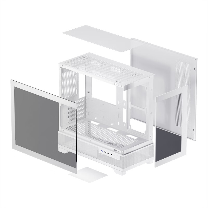 Aigo W60 White Gaming Desktop Computer Case, Supports 360mm Water Cooling, M-ATX...