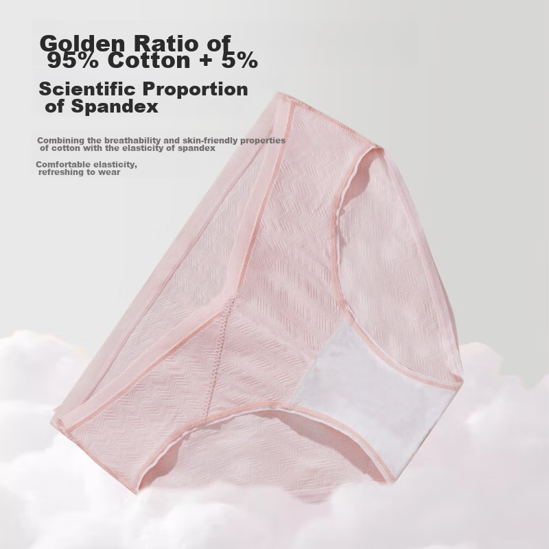 Aibao Maternity Underwear, Low-Rise, Pure Cotton Crotch, Antibacterial, Postpart...