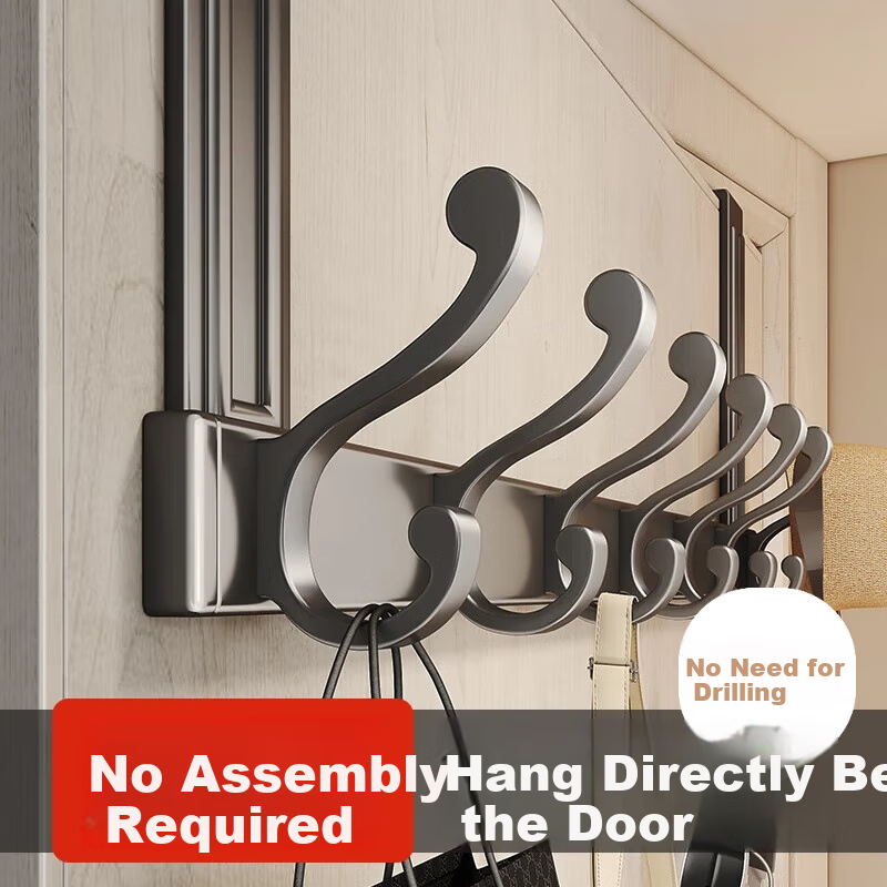 YWEEL Space Aluminum Door Back Hook Clothes Hanger Door Back Hanging Clothes Art...