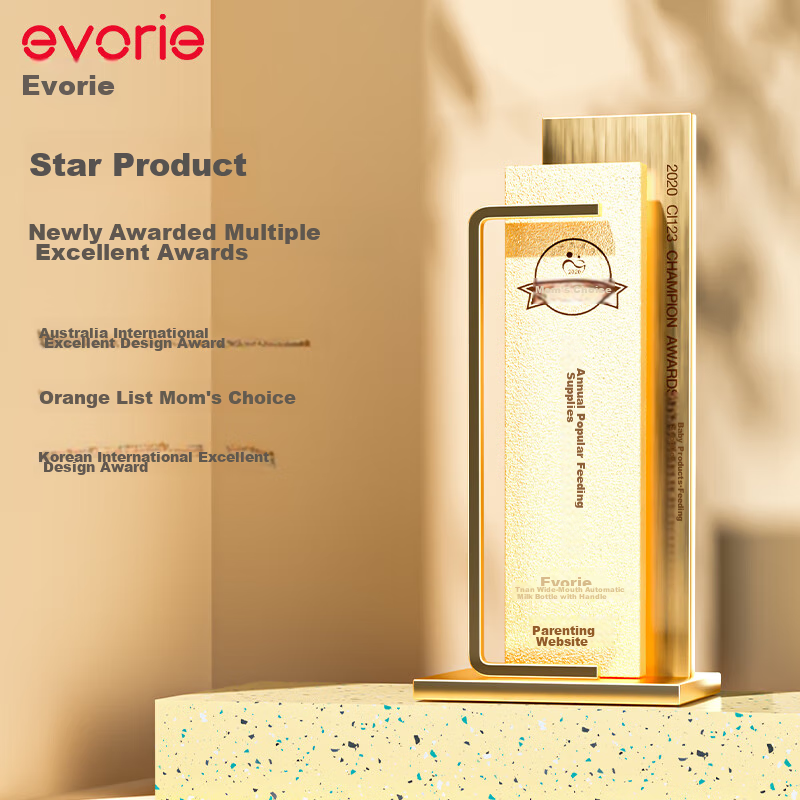 Evorie Baby Bottle, Wide Neck with Double Handles And Gravity Ball, Tritan Bottl...