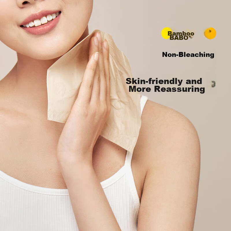 Bambu Facial Tissues, 3-Ply, 150 Sheets*24 Packs, Extra Large S Size, Virgin Bam...