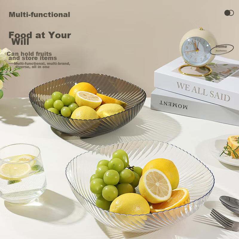 Baijie Fruit Plate, Snack Tray, Home Use Fruit Dish, Living Room Dried Fruit Pla...